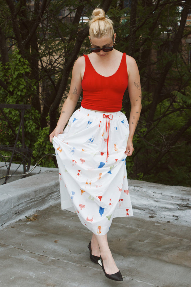 Bikini Print Maxi Skirt