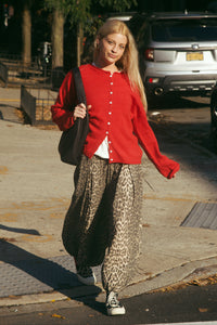 Balloon Hem Animal Print Pants