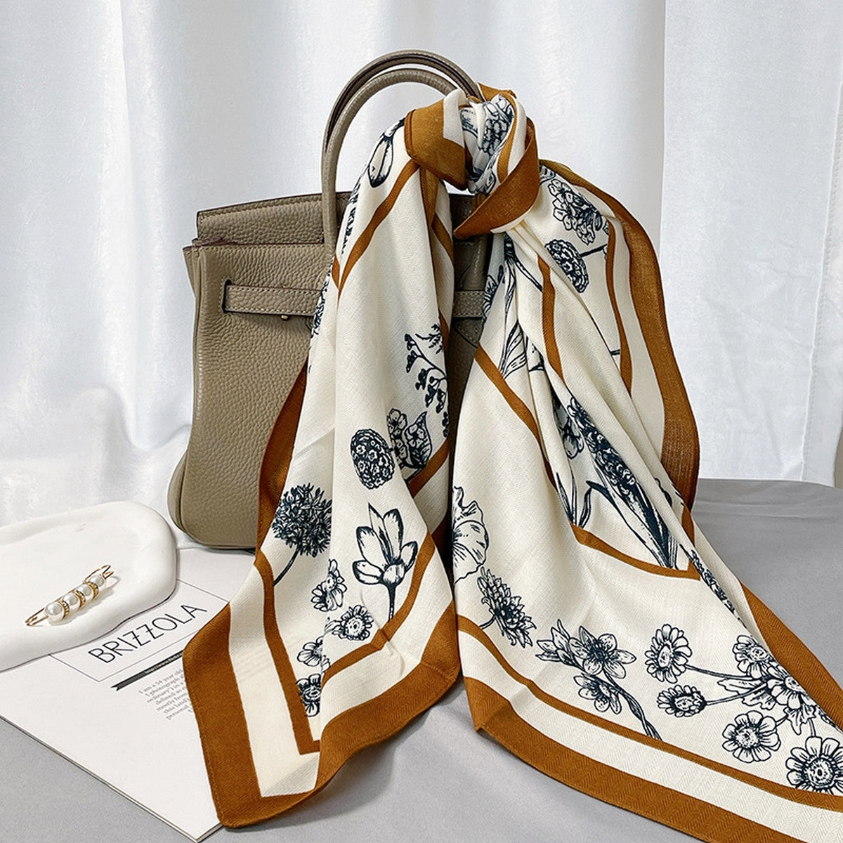Printed Satin Scarf