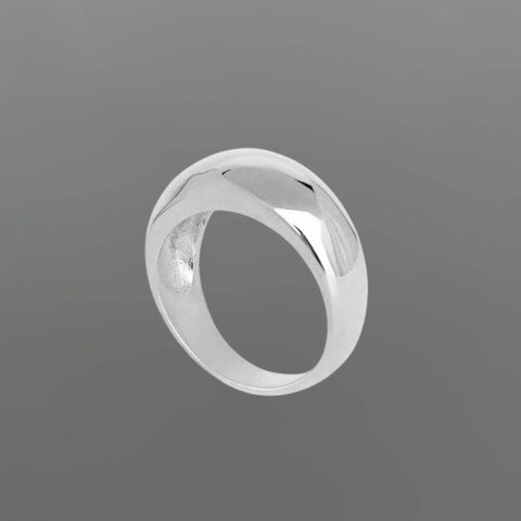 Tapered Croissant Dome Ring