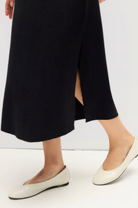Knit Boat Neck Midi Dress