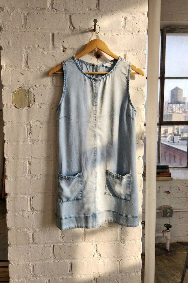 Sleeveless Tencel Shift Dress