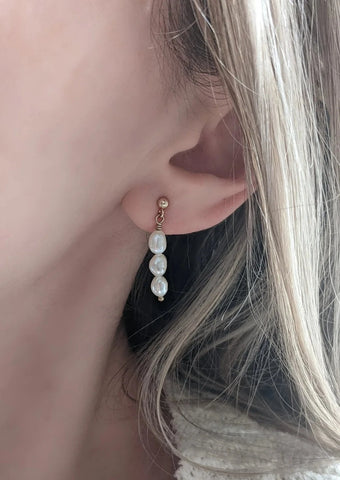 Margo Pearl Drop Earrings by Layer the Love