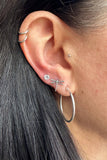 Sterling Silver French Lock Tube Hoops