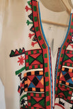 White Sleeveless Embroidered Kaftan