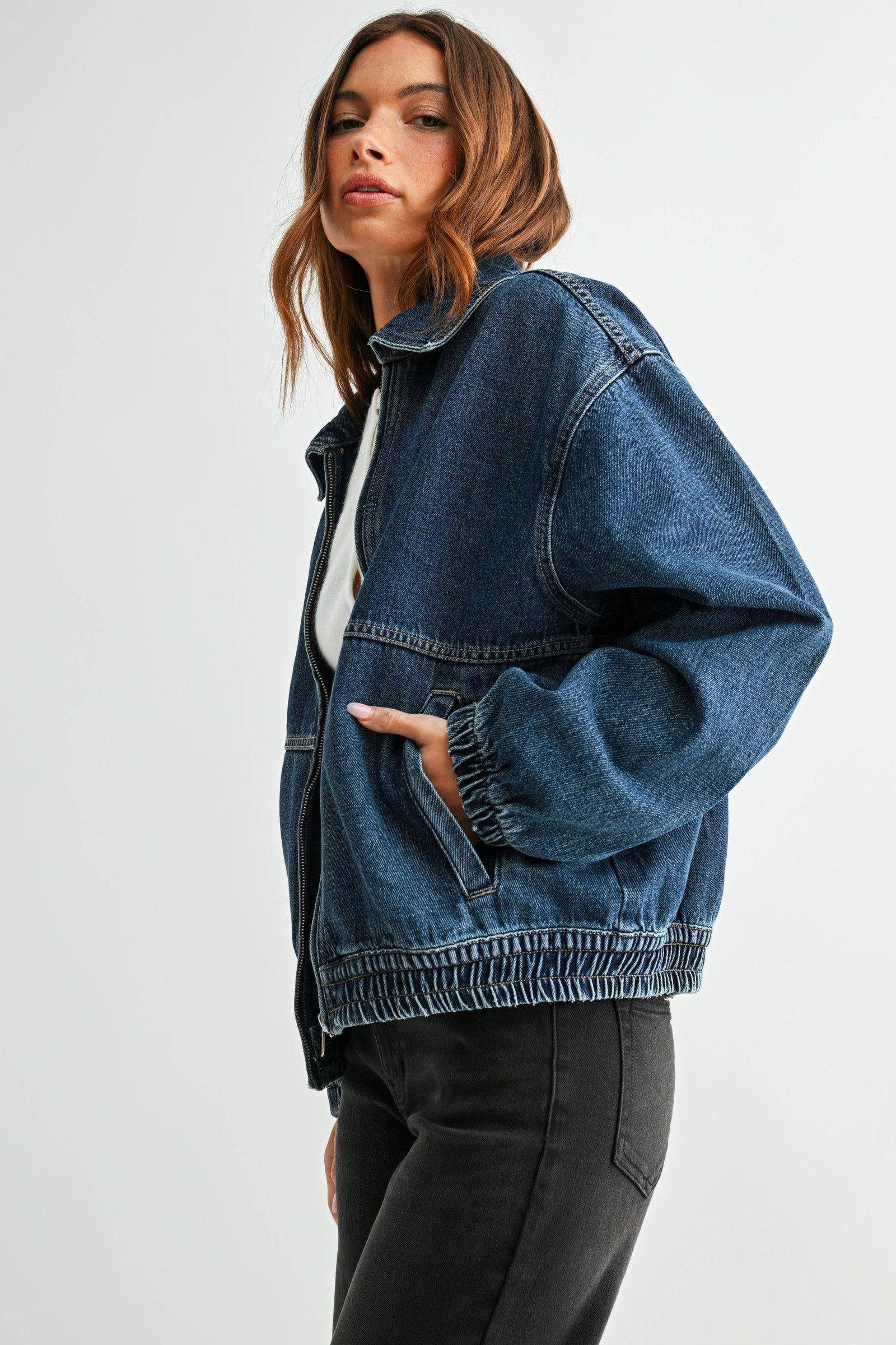 Denim Bomber Jacket