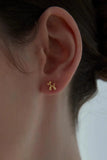 Balloon Dog Ball End Stud Earrings in Sterling Silver