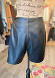 Faux Leather Wrap Skort