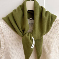 Wool Knit Triangle Scarf