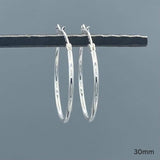 Sterling Silver French Lock Tube Hoops
