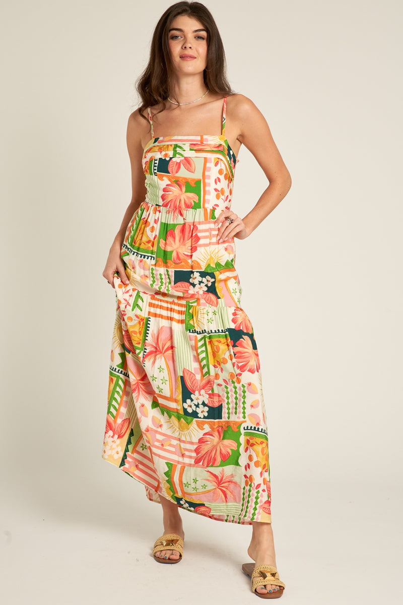 Tropic Collage Maxi Dress