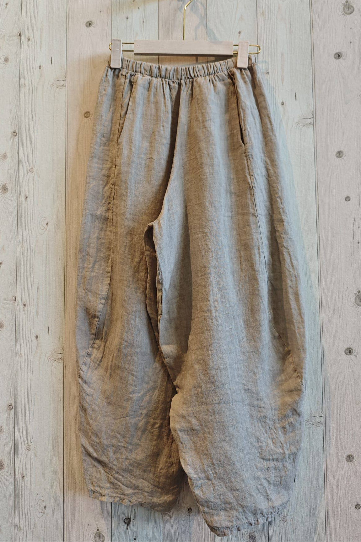 100% Linen Barrel Pants - One size