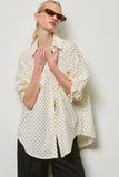 Polka Dot Relaxed Button Down Shirt