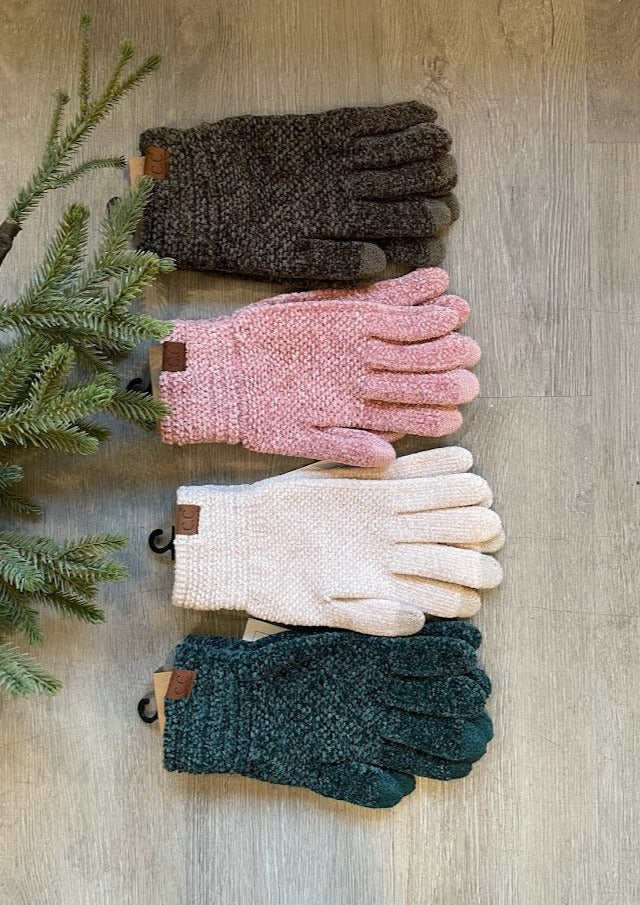 Soft Chenille Knit Gloves