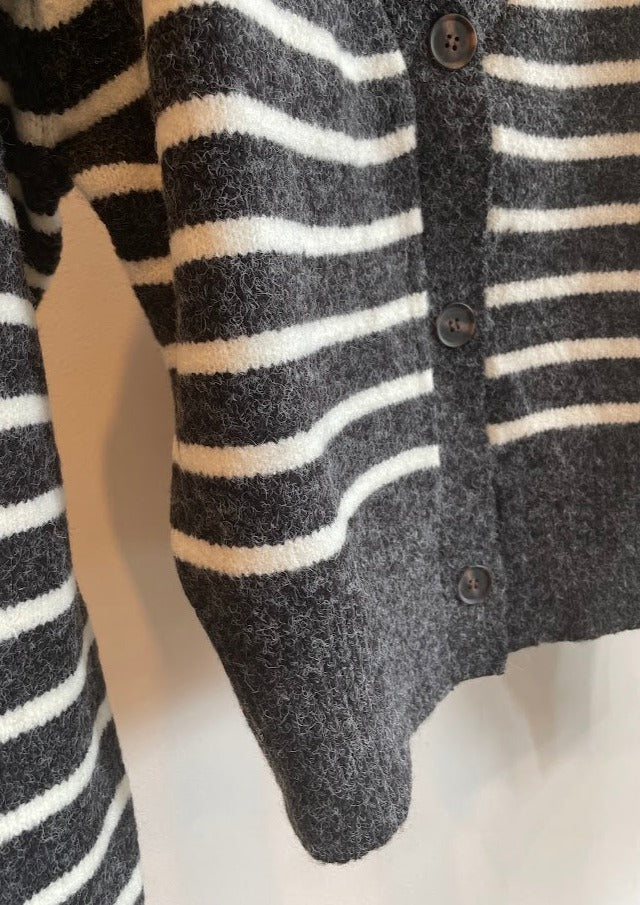 Final Sale - Cropped Stripe Cardigan