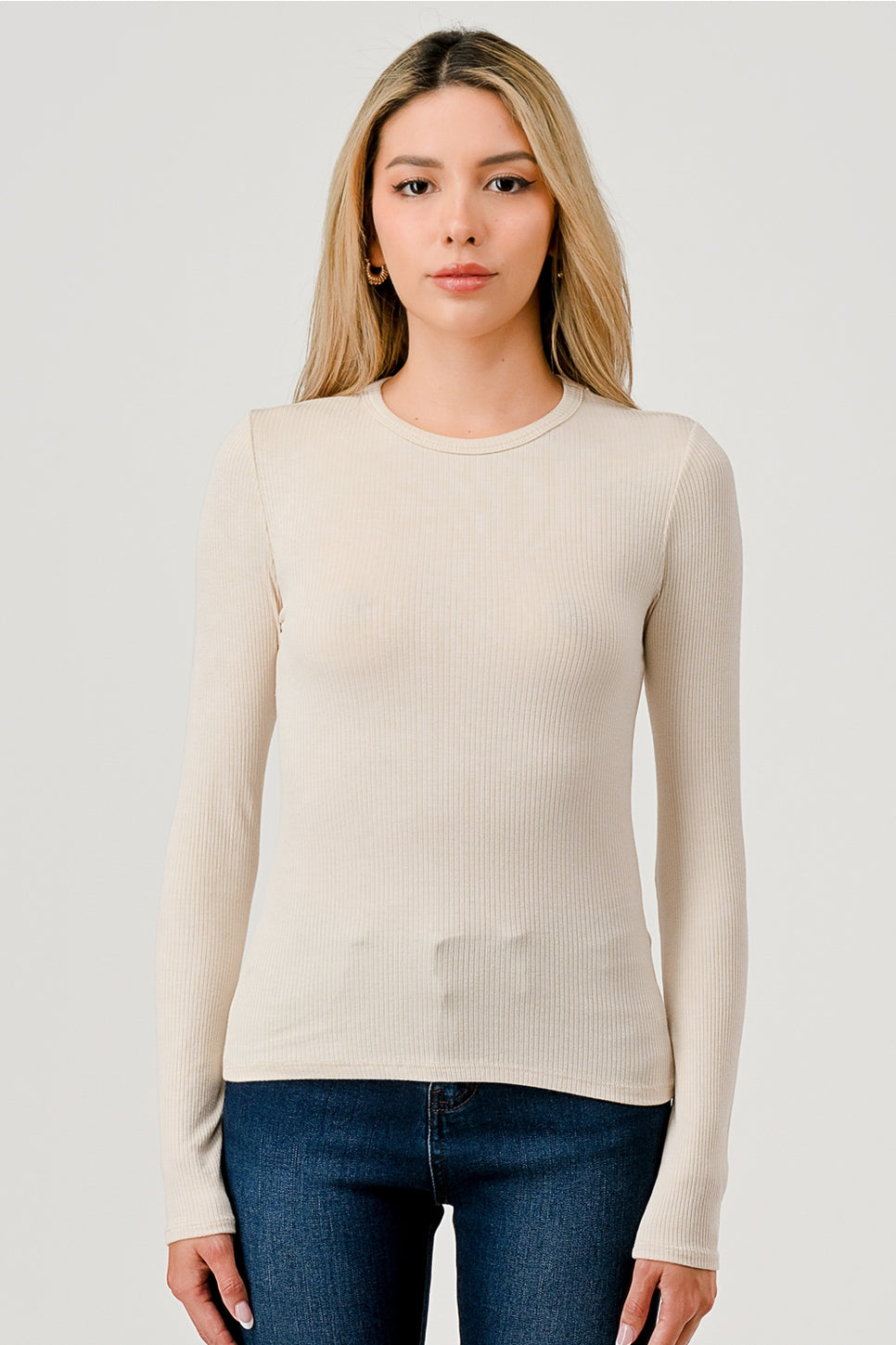 Soft Rib Long Sleeve Crew