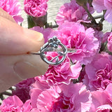 Round Flower Ring in Sterling Silver