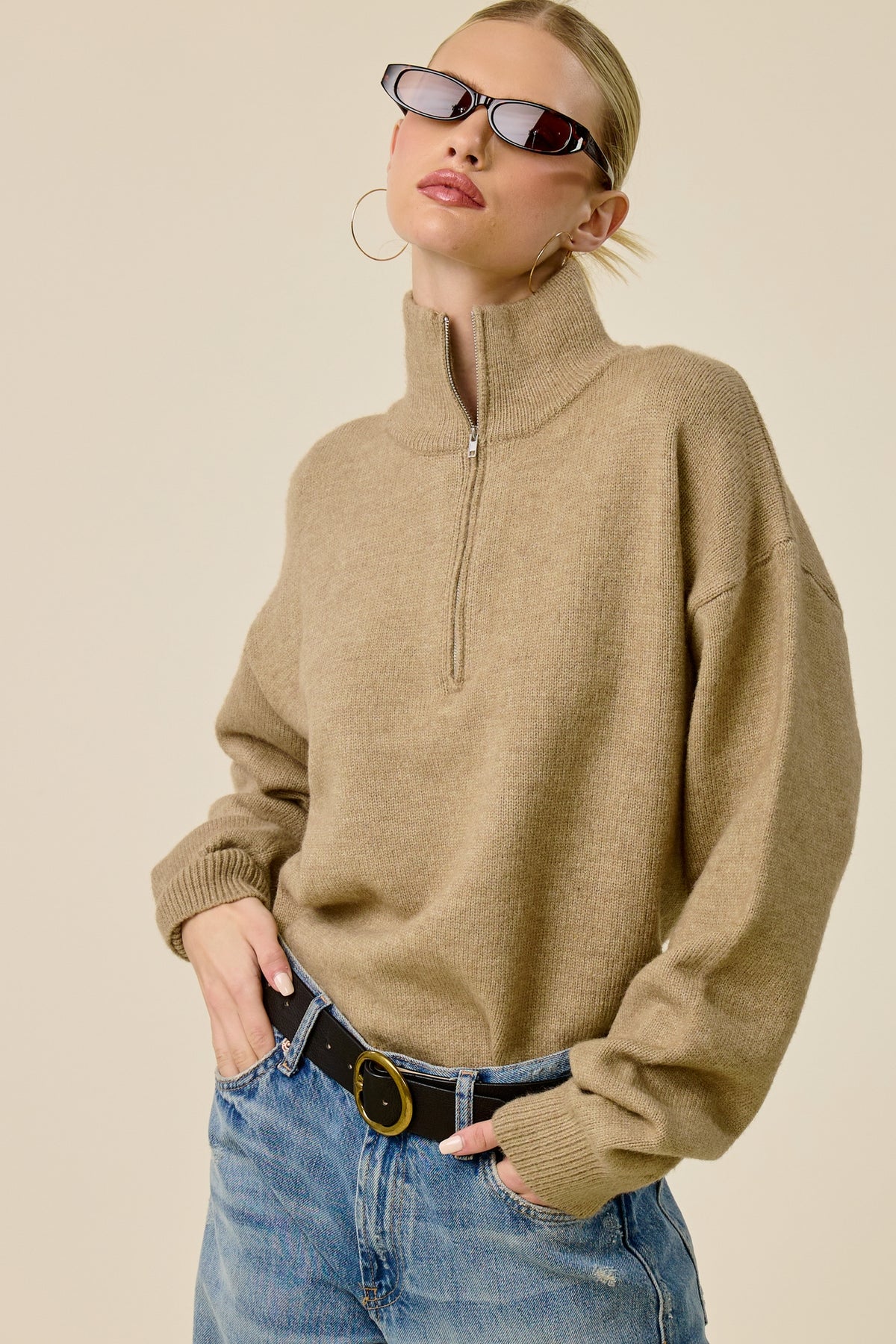 Classic Quarter Zip Sweater