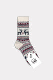 Deer Thick Stripe Crew Socks