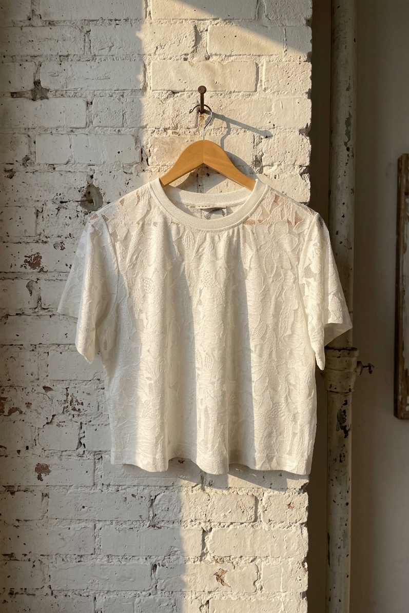 Lace Floral Tee Shirt