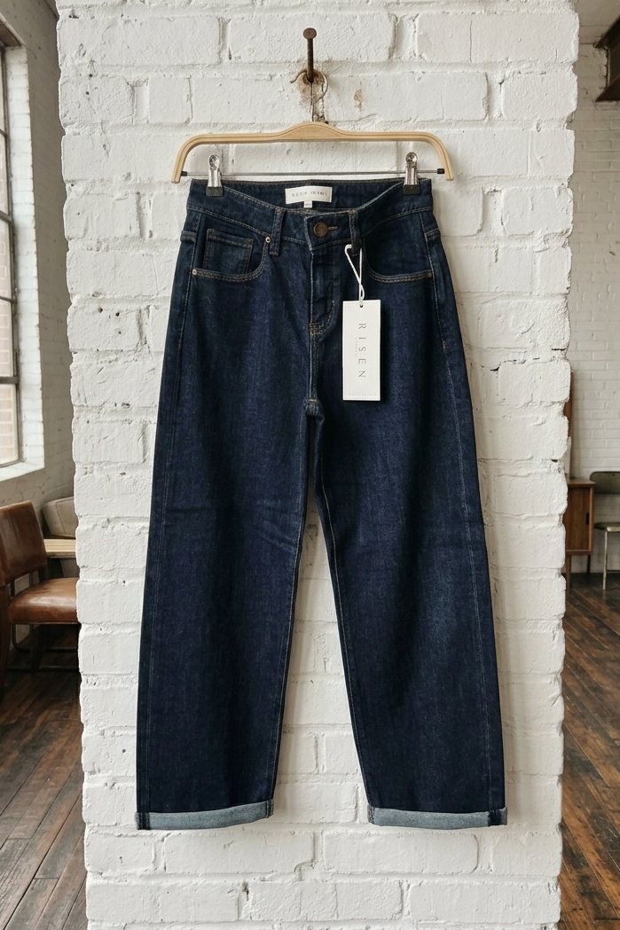 Dark Wash Boyfriend Jeans