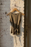 Sleeveless Cinched Tunic Top