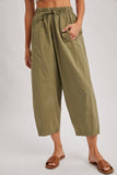 Relaxed Cotton Barrel Pants