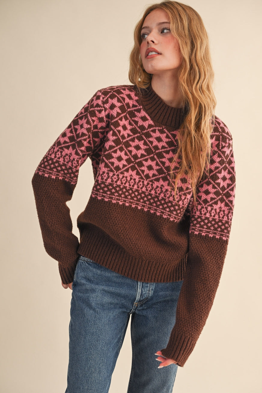 Geo Star Pattern Sweater