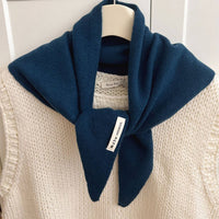 Wool Knit Triangle Scarf
