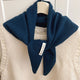 Wool Knit Triangle Scarf