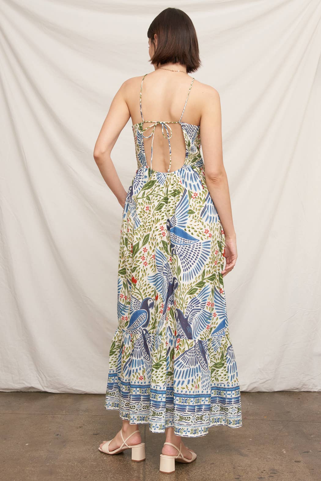 Tropic Bird Halter Maxi Dress