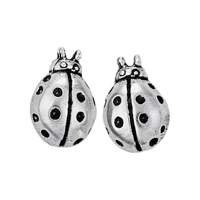 Lady Bug Sterling Silver Stud Earrings