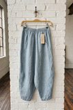 100% Linen Barrel Pants - One size