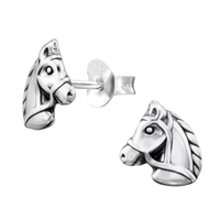 Sterling Silver Horse Head Earrings