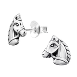 Sterling Silver Horse Head Earrings