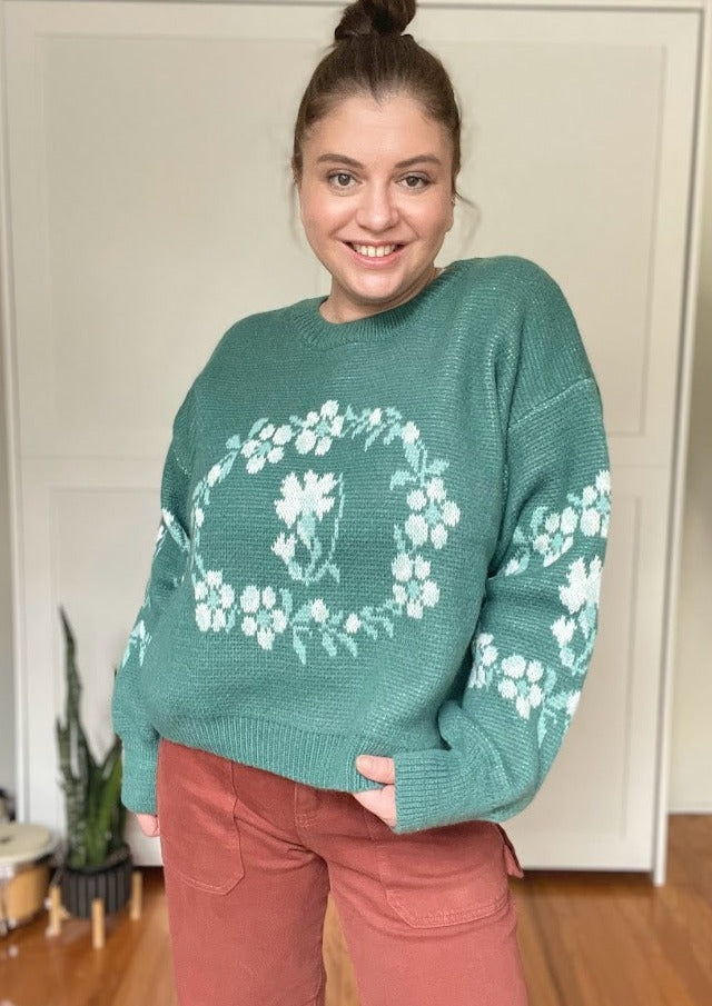 Flower Crown Sweater