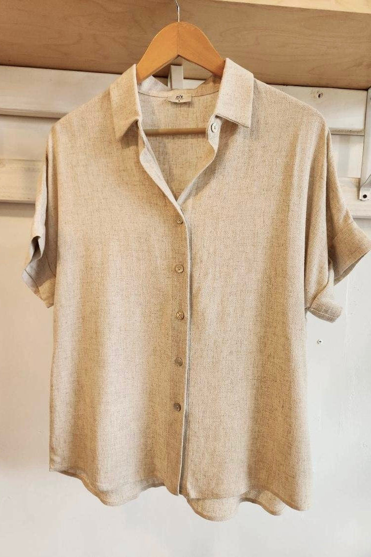 Dover Linen Blend Short Sleeve Shirt