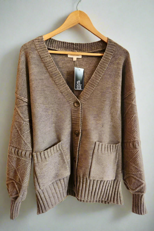 Textured Grandpa Cardigan