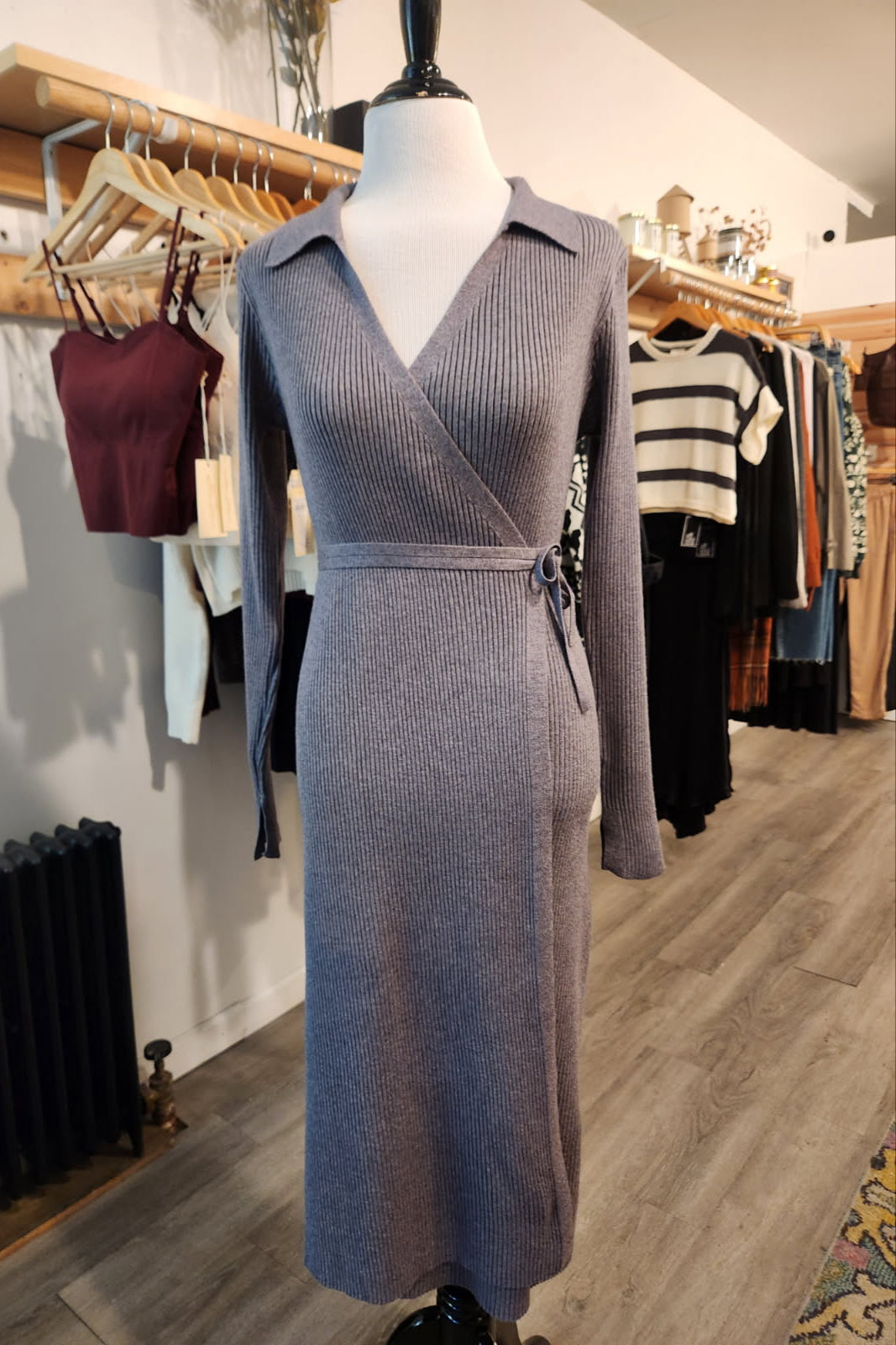 Wrap Sweater Dress