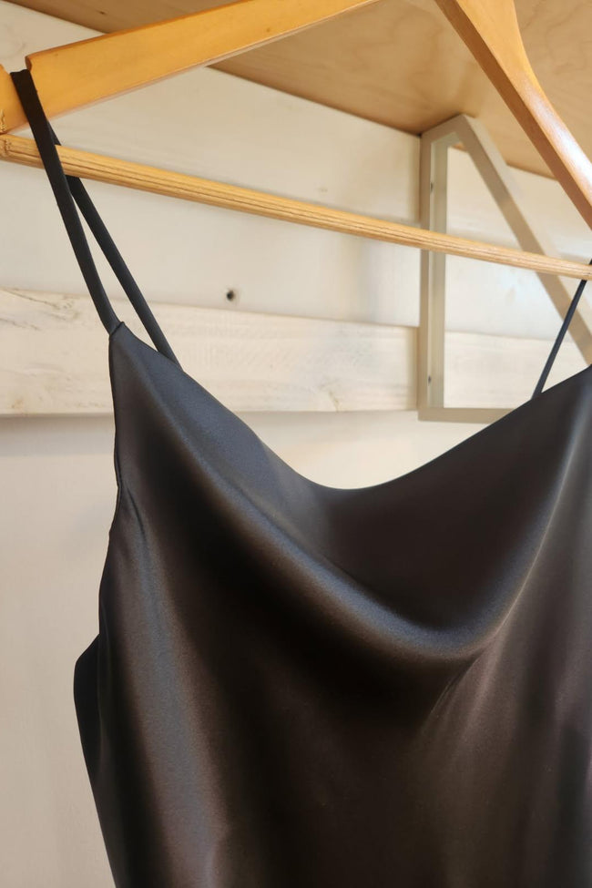 Sleek Satin Slip Dress