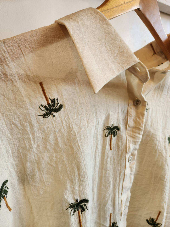 Palm Tree Embroidered Shirt