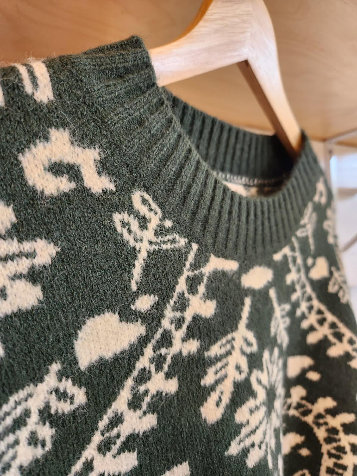 Jacquard Heart Sweater