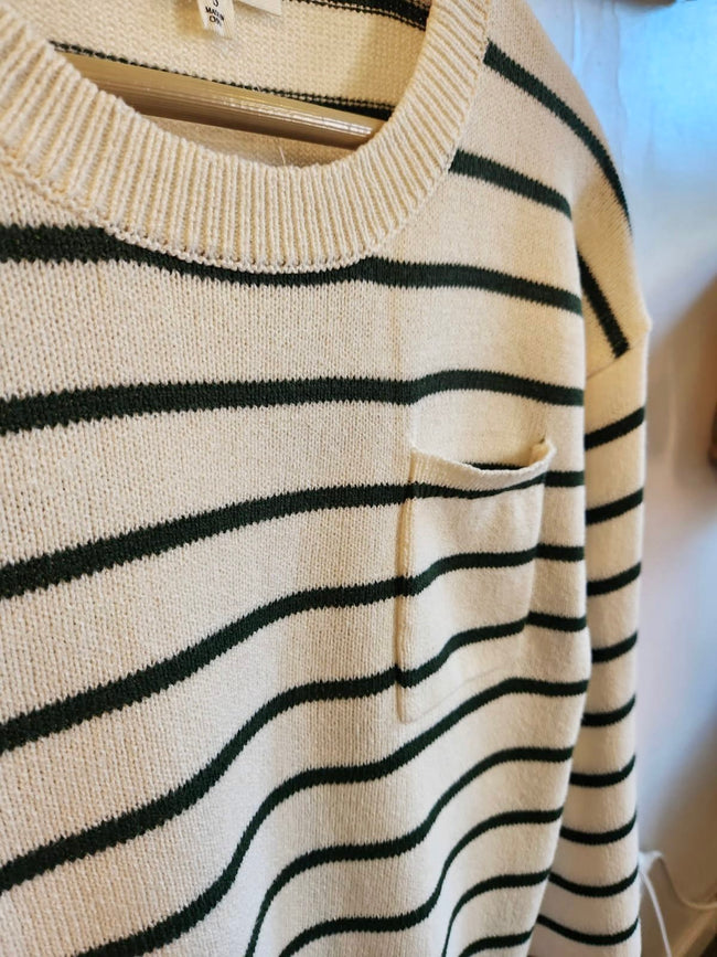 Green Stripe Sweater