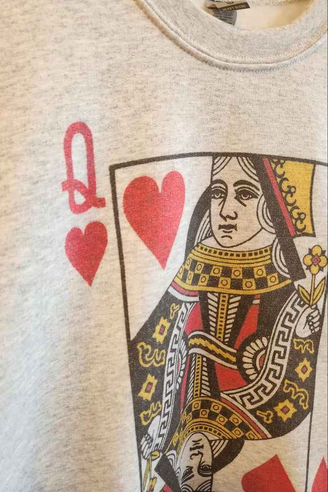 Final Sale - Queen of Hearts Graphic Sweatshirt