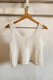 Sleeveless Button Crochet Top
