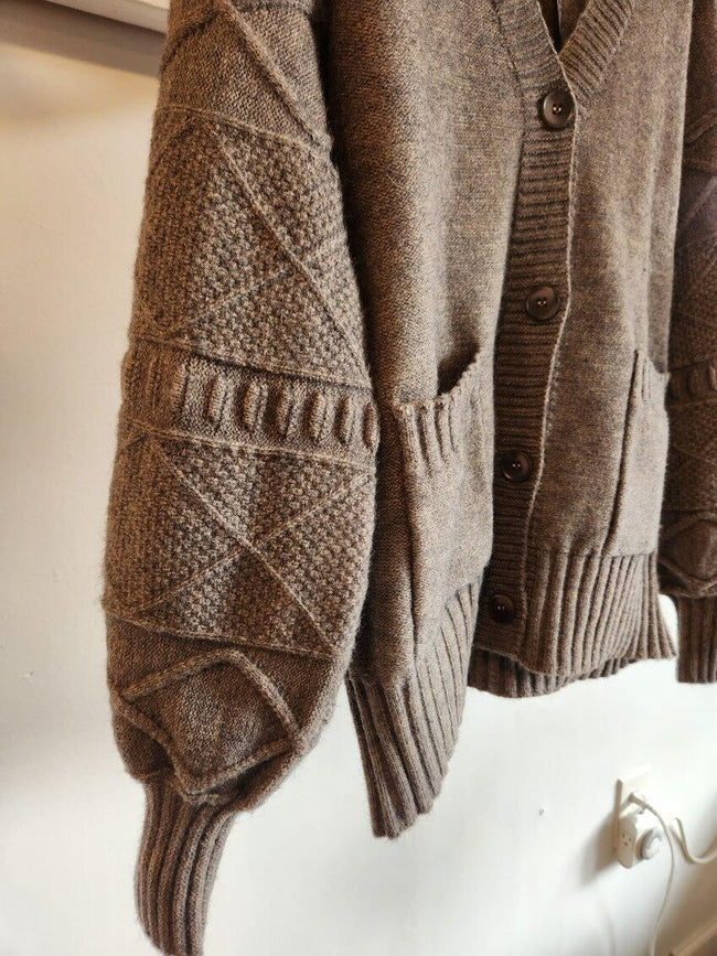 Textured Grandpa Cardigan