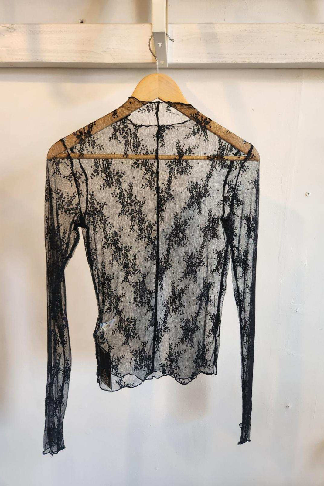 Sheer Lace Long Sleeve Top
