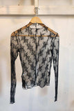 Sheer Lace Long Sleeve Top