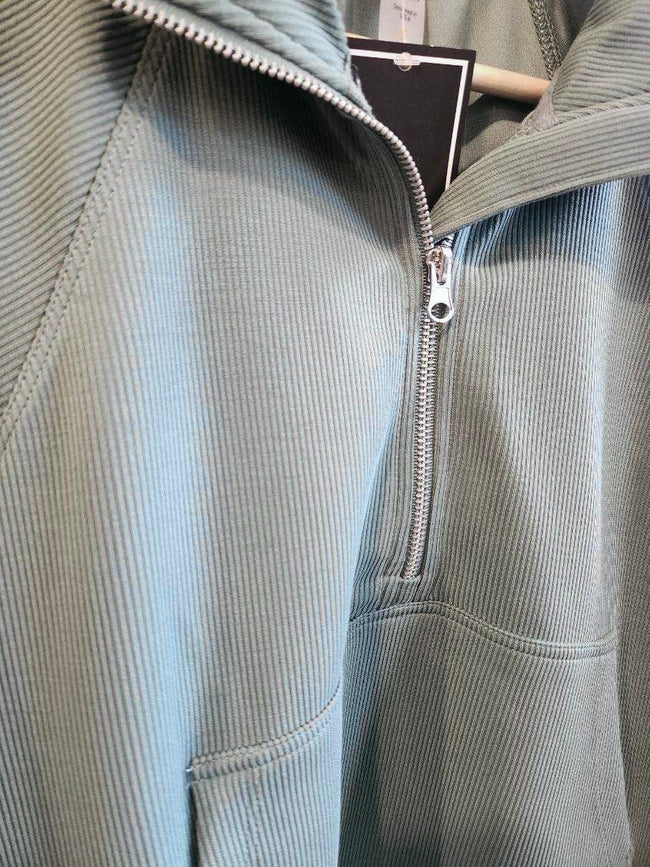 Luxe Rib Half Zip Sweatshirt
