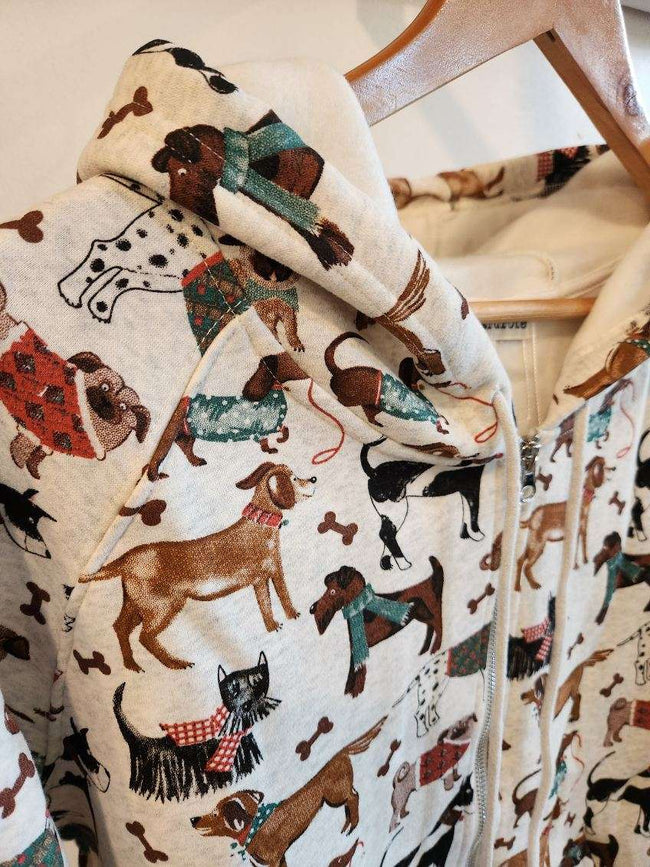 Dogs Zip Hoodie